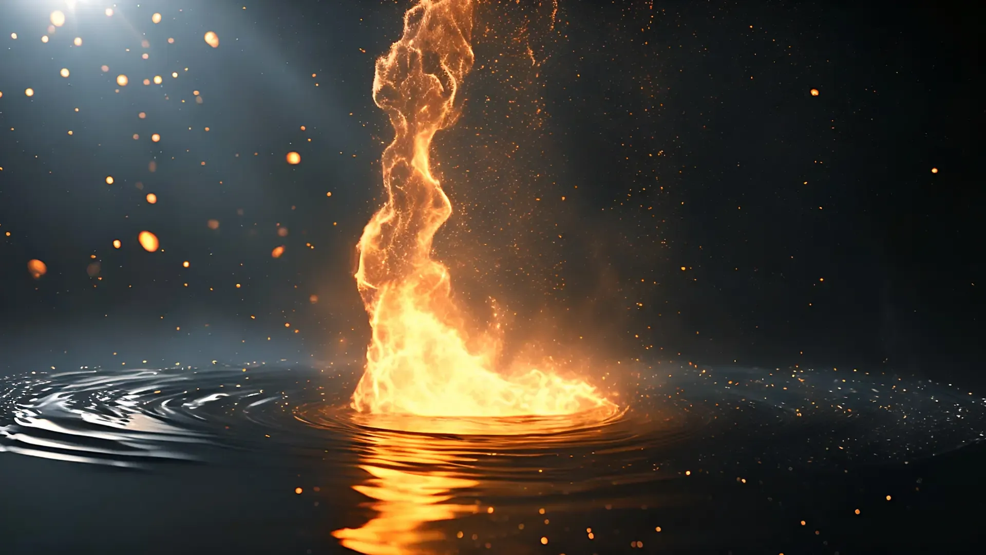 Dynamic Fire and Water Overlay for Logo Animation